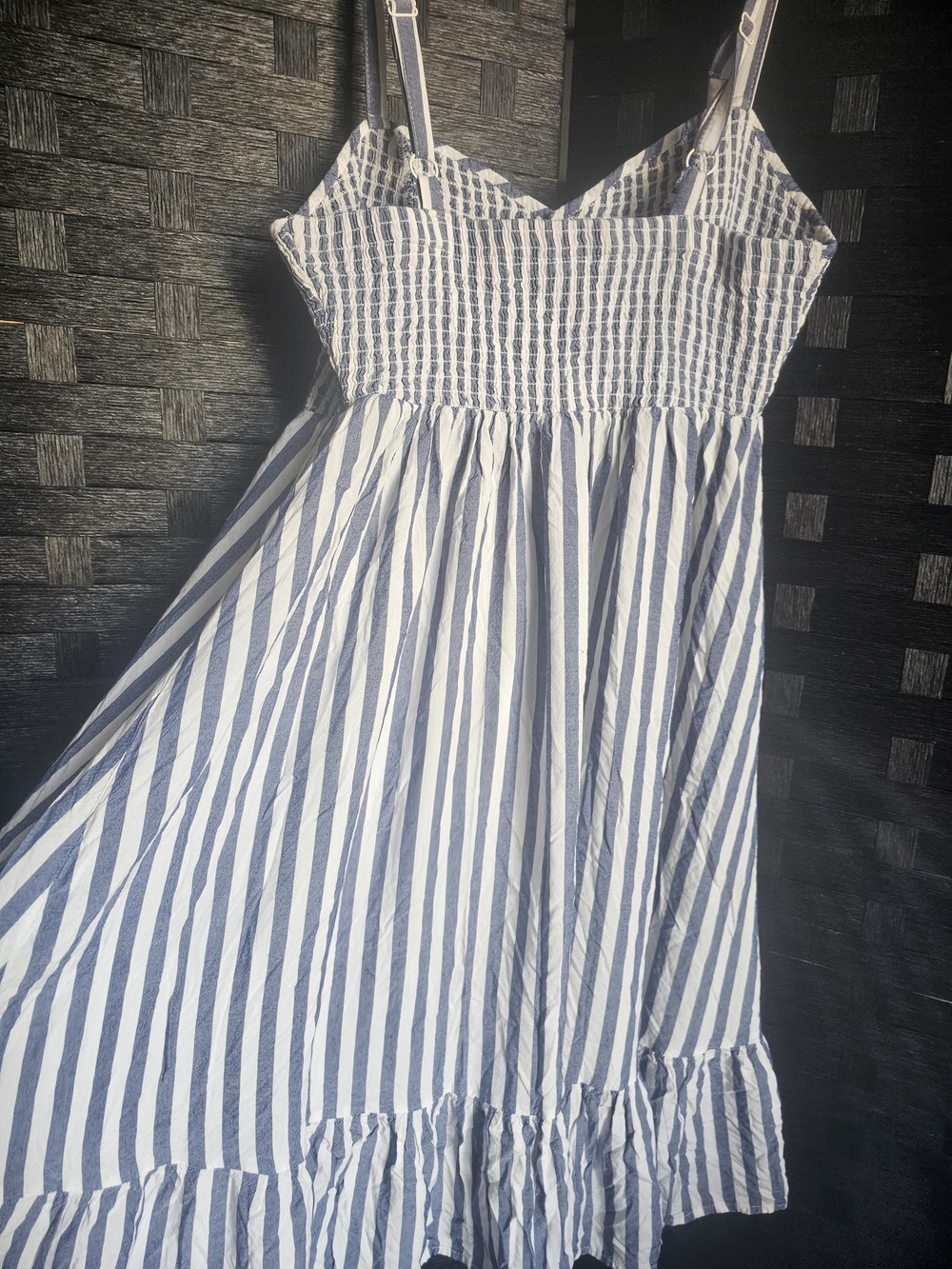 Torrid Blue and White Striped Smocked Sundress, Size 00